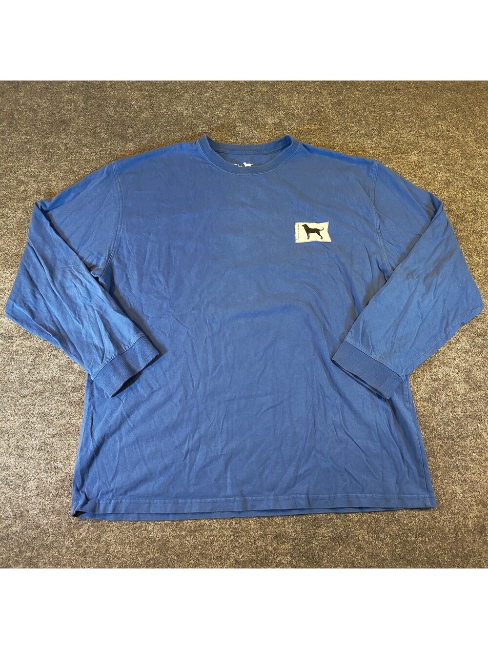 The Black Dog Sportfishing Mens X Large Blue 100% Cotton Long Sleeve Graphic Tee